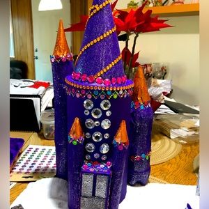 One of a kind handmade castle containers.